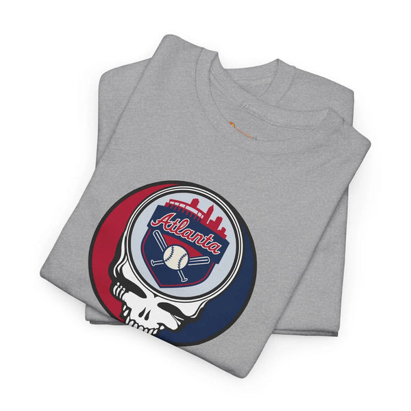 Atlanta Braves StealieT-shirt in sport grey with Stealie skull circular logo on front