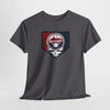 Dark gray short-sleeve T-shirt with Washington Nationals logo graphic on chest