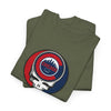 Military green Chicago Stealie skull T-shirt set, crew neck, short sleeves