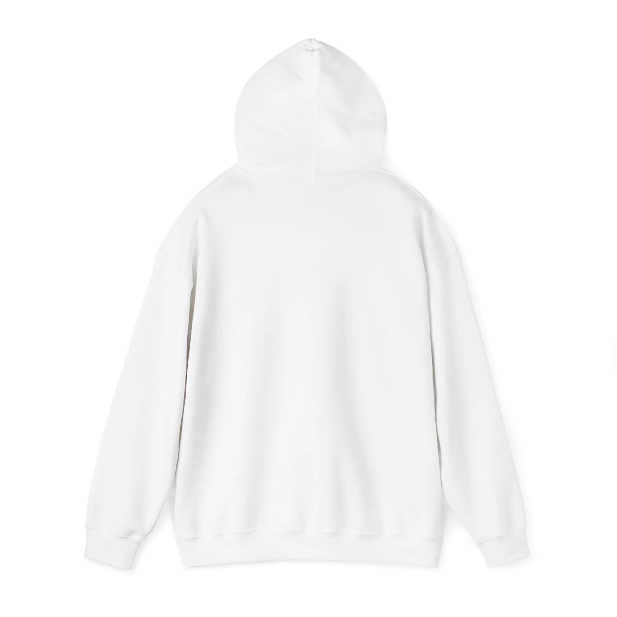 White bear hoodie with front kangaroo pocket and drawstring hood