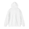 White bear hoodie with front kangaroo pocket and drawstring hood