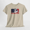 Sand short-sleeve t-shirt with Boston bear mascot and “BOSTON” logo chest graphic