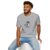 Sport grey crew-neck T-shirt with chest cartoon “NOT WORKING FROM ANYWHERE” graphic