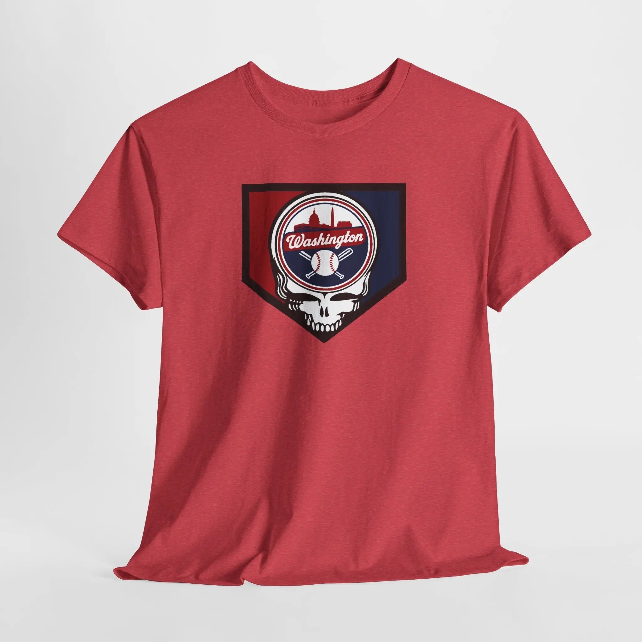 Maroon short-sleeve T-shirt with Washington team crest graphic on the chest