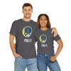 Dark charcoal Stealie logo T-shirt with circular skull graphic and “Philly” text on chest