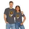 Charcoal grey San Diego Padres logo graphic T-shirt with dripping skull front print