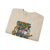 Light sand crewneck sweatshirt laid flat with Grateful Dead band chest graphic
