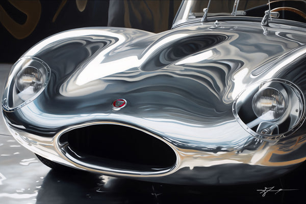 Jaguar D-Type - Gallery Wrapped Canvas For the Man Cave GJG Studios