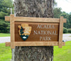 Acadia National Park – Wood Replica Entrance Sign For the Outdoorsman Tiny Wooden Signs