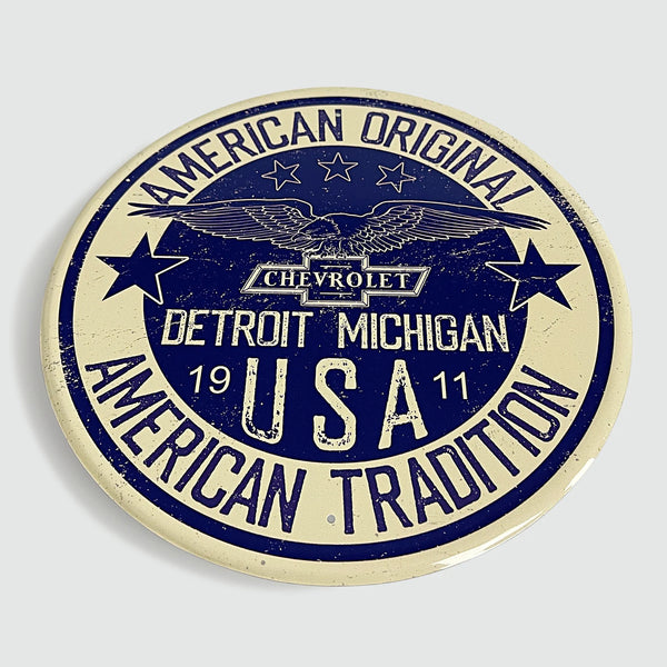 Chevrolet 'American Original' - Tin Metal Sign For the Gear Head Sign Box Co.