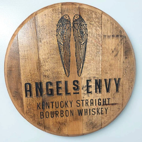 Angels Envy Bourbon Barrel Top - Wall Hanging For the Man Cave Gambill Woodworking
