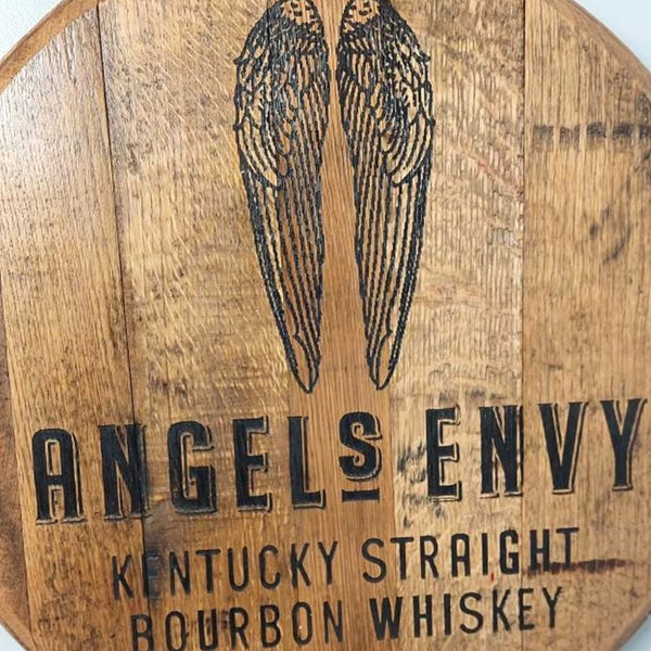 Angels Envy Bourbon Barrel Top - Wall Hanging For the Man Cave Gambill Woodworking