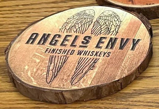 Angel's Envy Bourbon – Wood Coaster Set of 4 For the Bar Purposeful2022