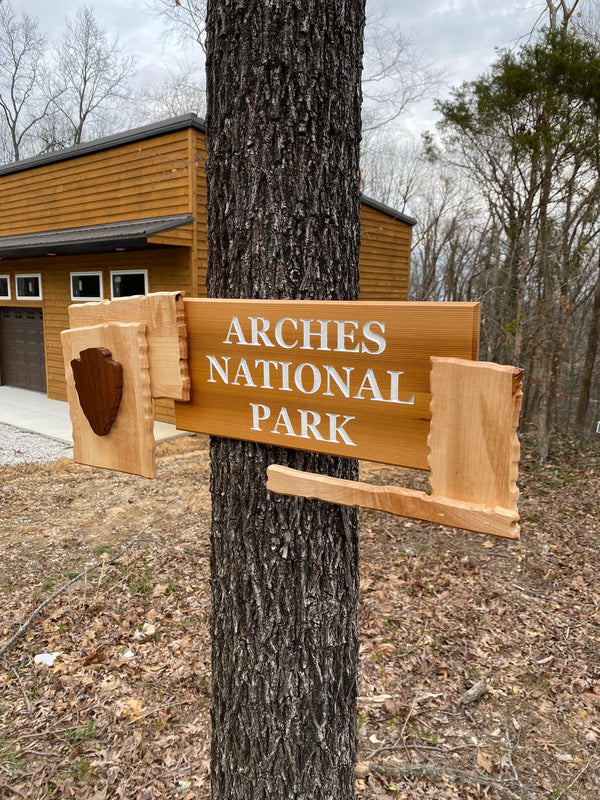 Arches National Park – Wood Replica Entrance Sign For the Outdoorsman Tiny Wooden Signs
