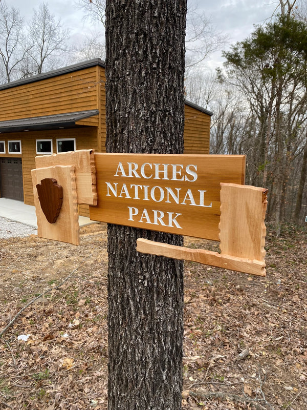 Arches National Park – Wood Replica Entrance Sign