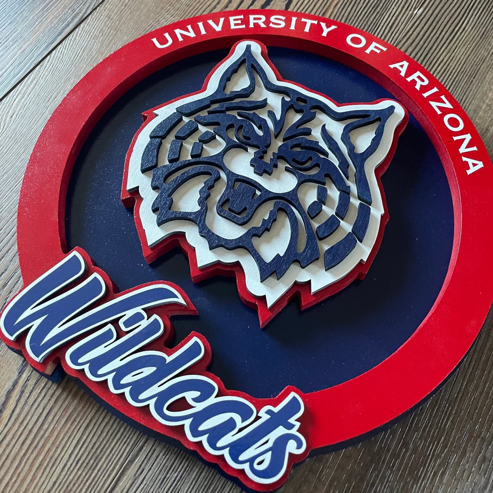 University of Arizona Wildcats - Layered Wood Sign