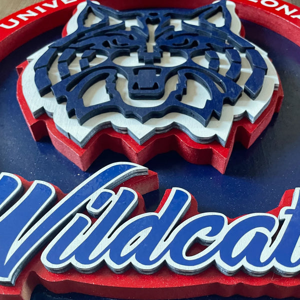 University of Arizona Wildcats - Layered Wood Sign