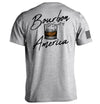 Sport grey T-shirt with Bourbon the Spirit of America back graphic