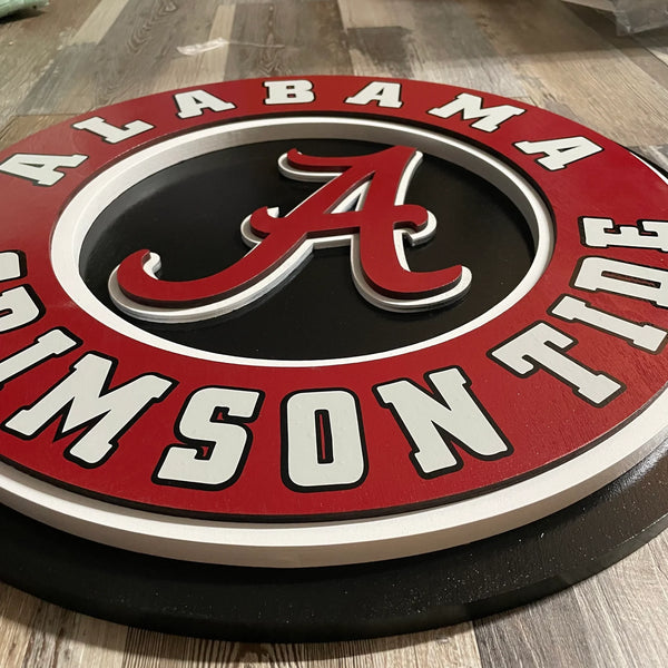 Alabama Crimson Tide - Layered Wood Sign