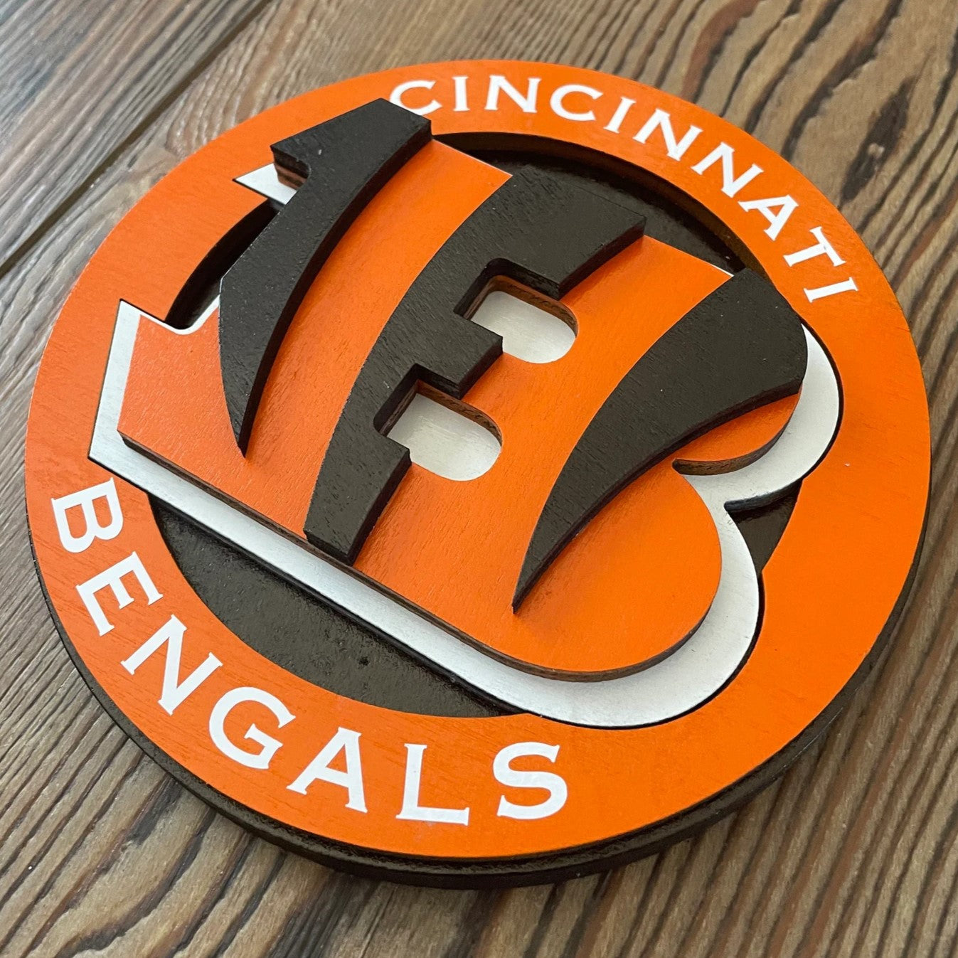 Cincinnati Bengals - Layered Wood Sign For the Sports Lover Arizona Copper Beard