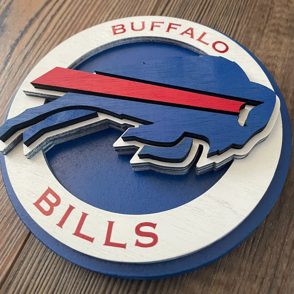 Buffalo Bills - Layered Wood Sign For the Sports Lover Arizona Copper Beard