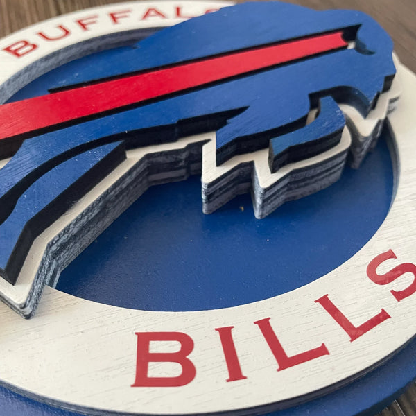 Buffalo Bills - Layered Wood Sign For the Sports Lover Arizona Copper Beard