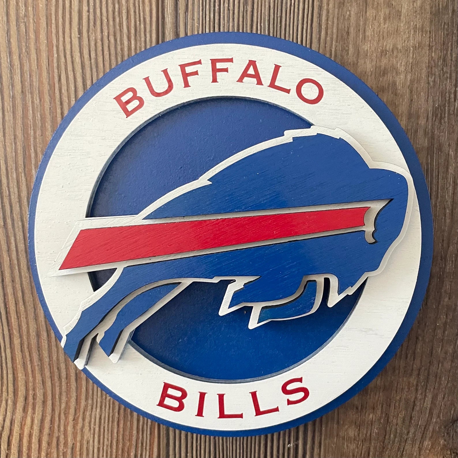 Buffalo Bills - Layered Wood Sign For the Sports Lover Arizona Copper Beard