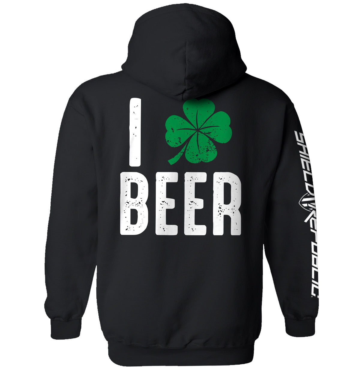 Black hoodie with back print 