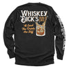 Black long sleeve shirt with back Whiskey Dick's Pub & Grill graphic print and sleeve text