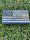 Black Stripe American Flag Concealed Gun Case - With Magnetic Release