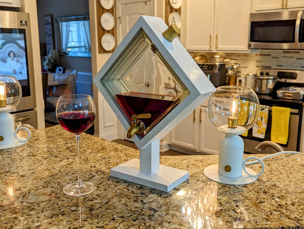 Glass Block - Bourbon and Wine Decanter
