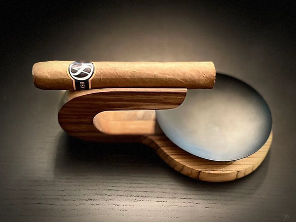 The Bowden - Handmade Teak Cigar Ashtray For the Bar Smoke and Rye Handmade