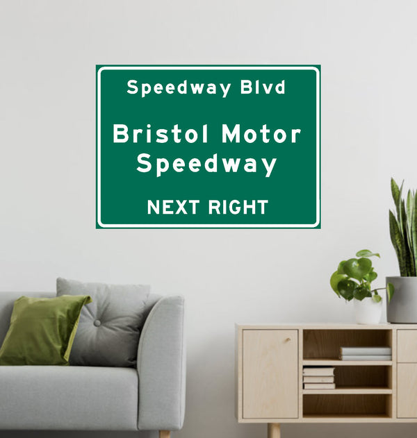 Bristol Motor Speedway – Metal Highway Sign