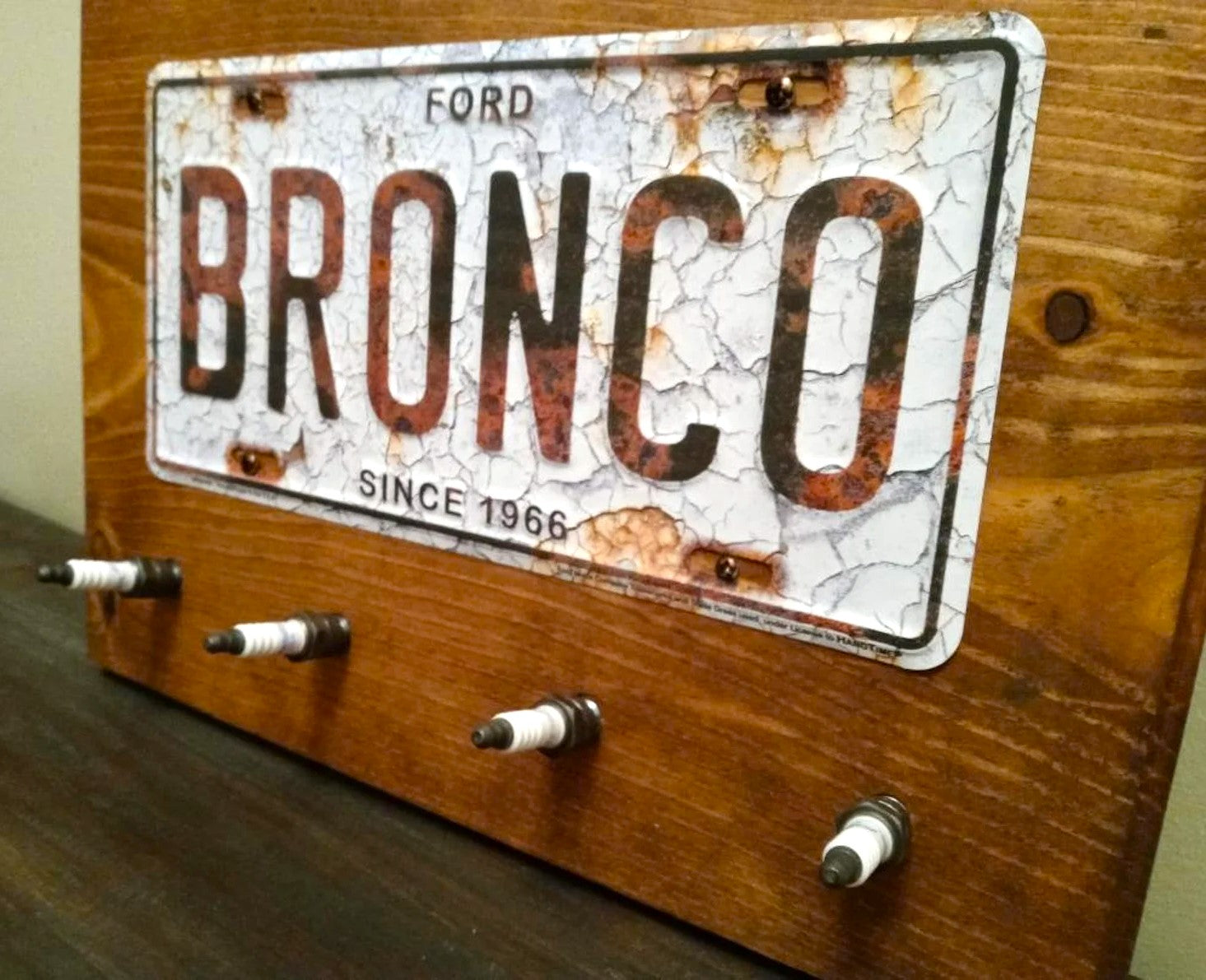 Ford Bronco - License Plate Spark Plug Rack