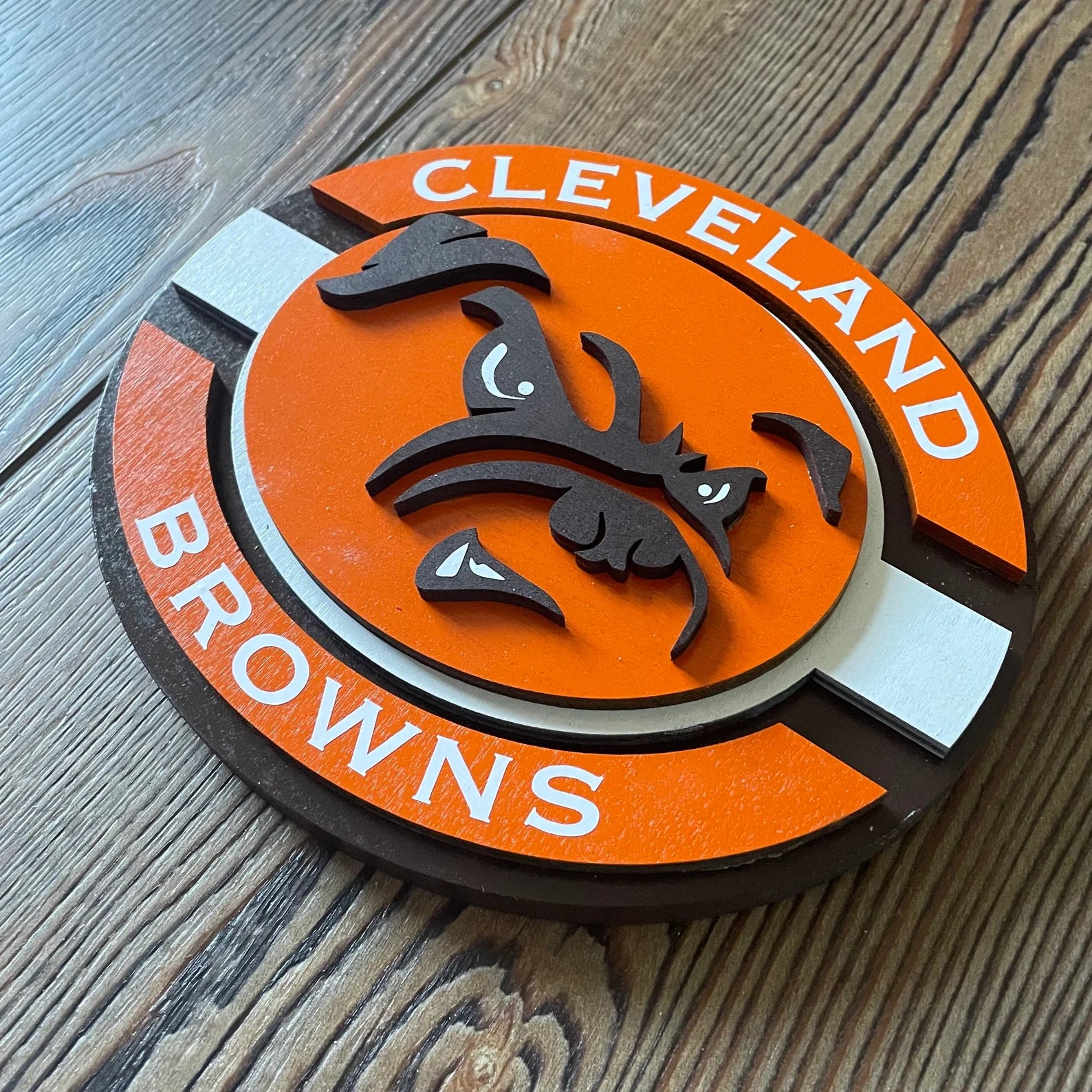 Cleveland Browns - Layered Wood Sign