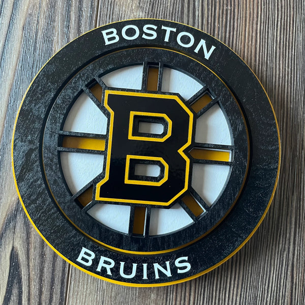 Boston Bruins - Layered Wood Sign For the Sports Lover Arizona Copper Beard