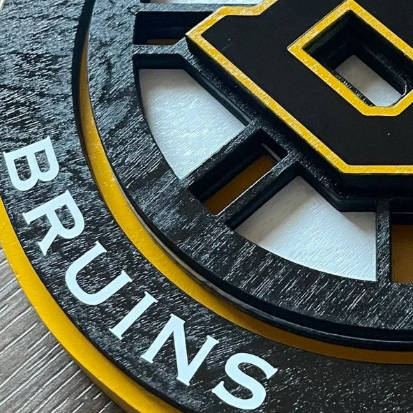 Boston Bruins - Layered Wood Sign For the Sports Lover Arizona Copper Beard