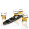 Bullet Shot Glasses with Slate Tray - Set of 4 For the Bar The Diamond Glassware