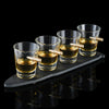 Bullet Shot Glasses with Slate Tray - Set of 4 For the Bar The Diamond Glassware