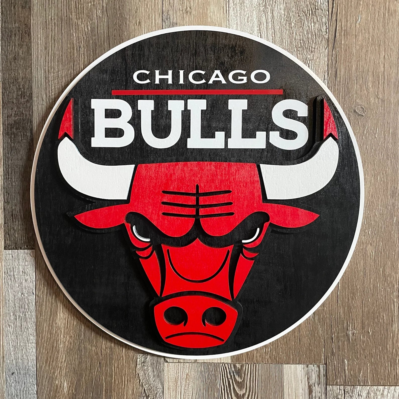 Chicago Bulls - Layered Wood Sign