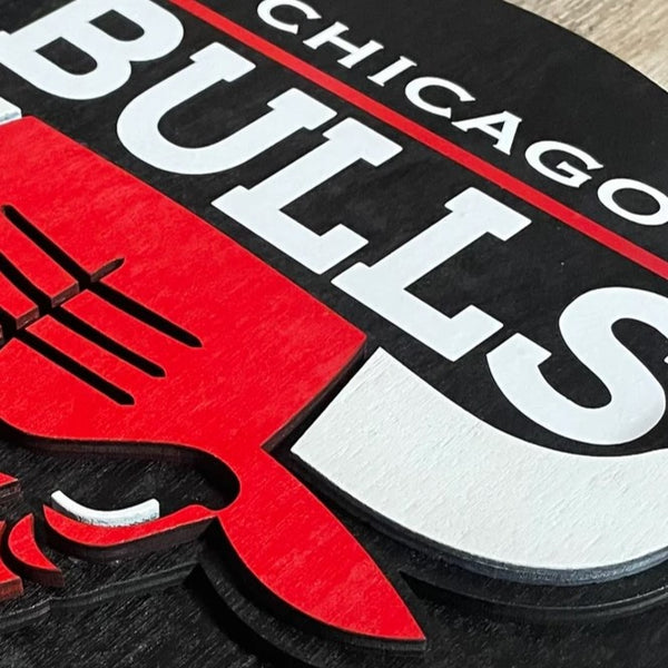 Chicago Bulls - Layered Wood Sign