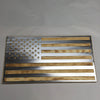 Metal American Flag on Rustic Burnt Wood For the Man Cave McCurdy Woodworking