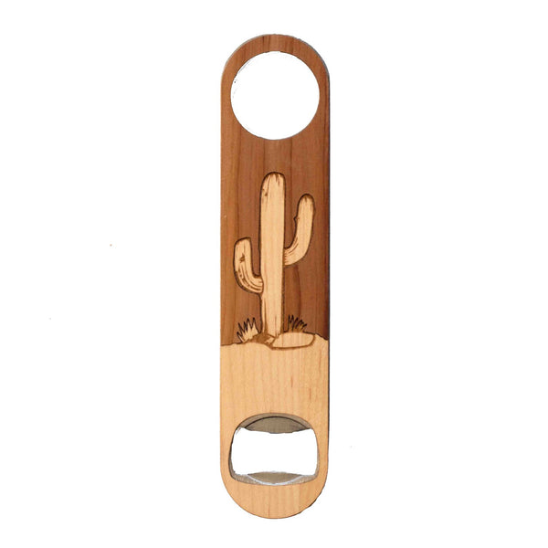 Cactus - Wooden Bottle Opener For the Bar Autumn Woods