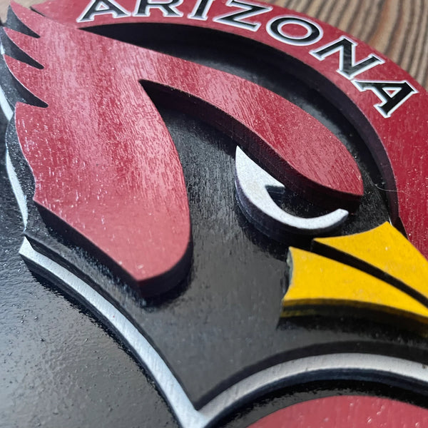 Arizona Cardinals - Layered Wood Sign For the Sports Lover Arizona Copper Beard