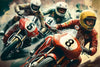 Retro Café Racer - Gallery Wrapped Canvas For the Man Cave GJG Studios