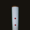 "Chicago Flag"  - Baseball Art Bat
