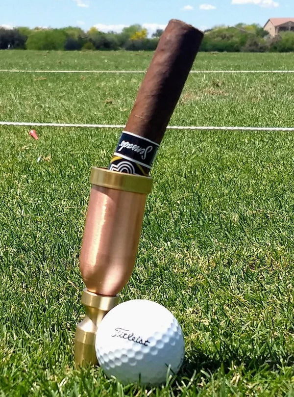 Golfer’s Cigar Holder – Solid Brass and Copper For the Sports Lover Cigart Metalworks
