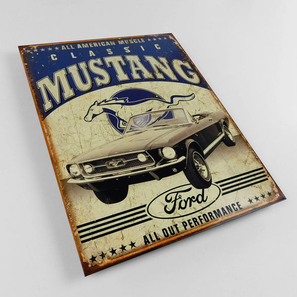 Classic Ford Mustang - Tin Metal Sign