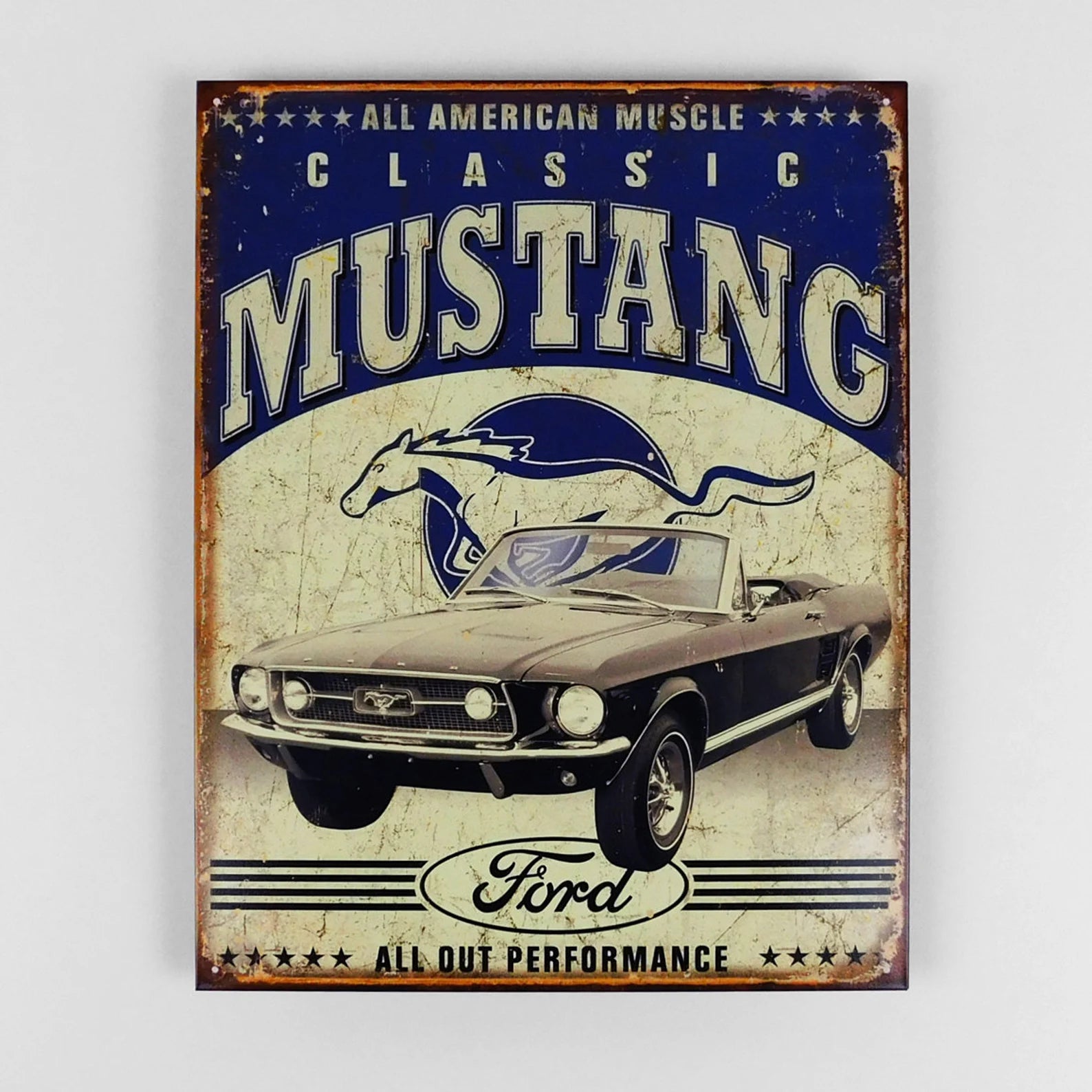 Classic Ford Mustang - Tin Metal Sign For the Gear Head Sign Box Co.
