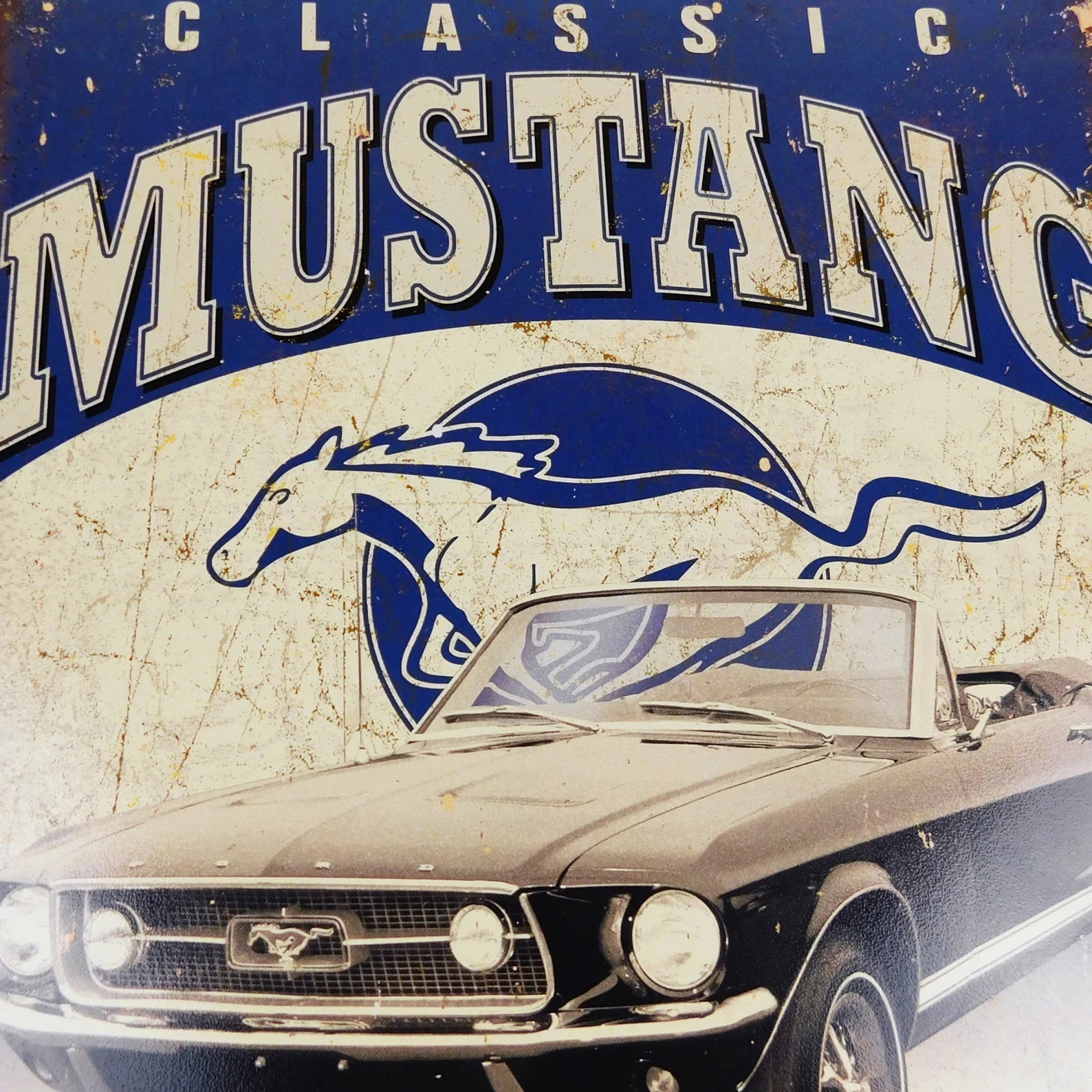 Classic Ford Mustang - Tin Metal Sign For the Gear Head Sign Box Co.